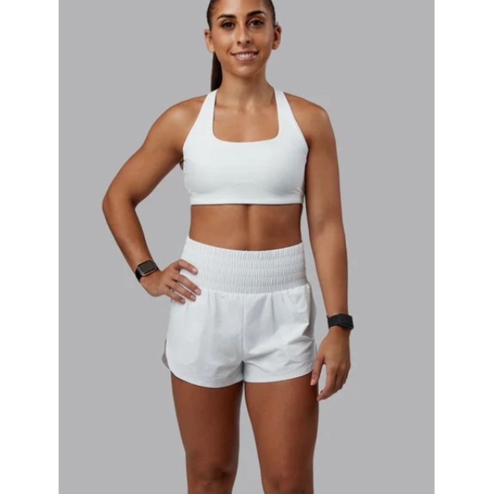 LSKD Power Train 2" White High‎ Waist Athletic Shorts Womens Medium New NWT